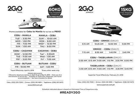 2go travel philippines schedule.